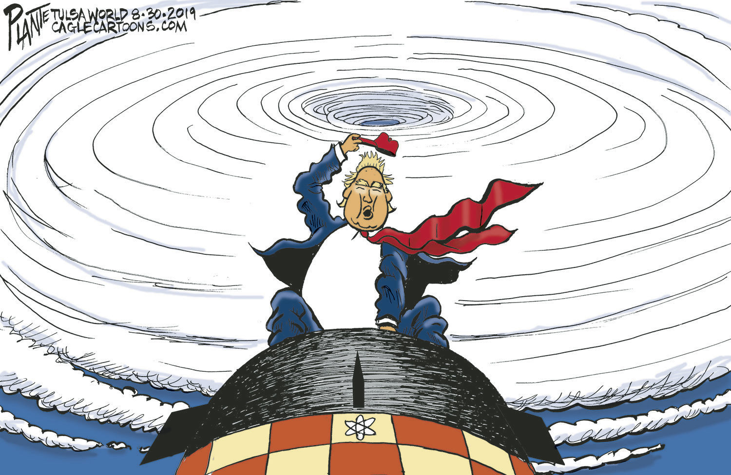 Bruce Plante Cartoon: Trump suggests nuking hurricanes